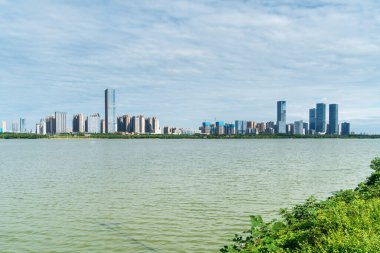 Nanchang 'ın Şehir Sahnesi Yeni Bölge, Jiangxi, Çin