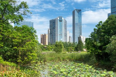 Bahar Parkı ve modern şehir