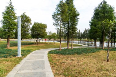 Çin 'deki Şehir Parkı yolu.