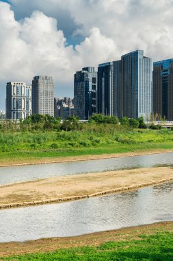 Nanchang 'ın Şehir Sahnesi Yeni Bölge, Jiangxi, Çin