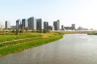 Nanchang 'ın Şehir Sahnesi Yeni Bölge, Jiangxi, Çin