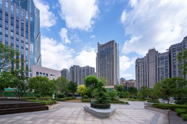 Çin Guangzhou Şehir Plazası, şehir merkezi.