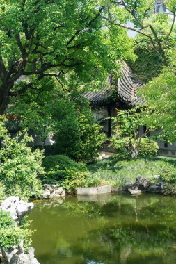 Jiangnan tarzında geleneksel bir bahçe.