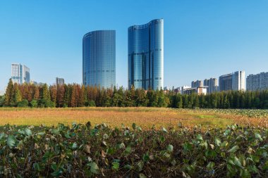 Bahar Parkı ve modern şehir