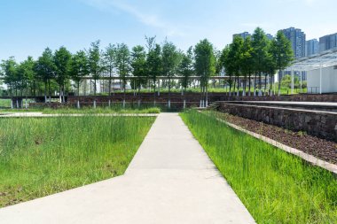 Bahar Parkı ve modern şehir