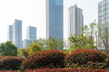 Şehrin gündüz görüntüsü ufuk çizgisi