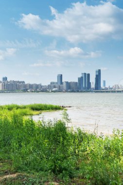 Nanchang 'ın Şehir Sahnesi Yeni Bölge, Jiangxi, Çin