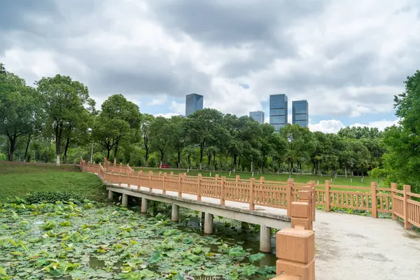 Bahar Parkı ve modern şehir