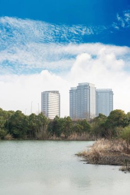 Çin 'deki Lakeside modern ofis binası