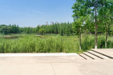 Bahar Parkı ve modern şehir