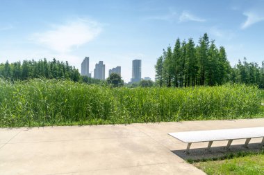 Bahar Parkı ve modern şehir