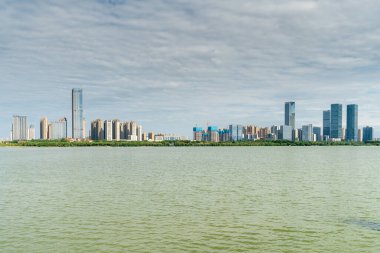 Nanchang 'ın Şehir Sahnesi Yeni Bölge, Jiangxi, Çin