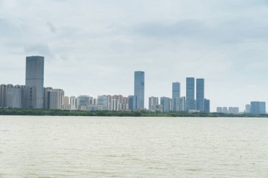 Nanchang 'ın Şehir Sahnesi Yeni Bölge, Jiangxi, Çin