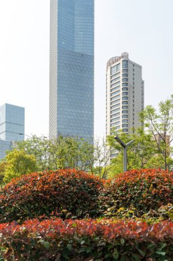 Gündüz şehir merkezindeki iş merkezinin ufuk çizgisi