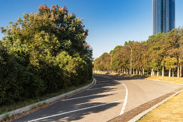 Modern şehirde yürüyüş yolu