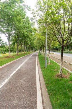 Modern şehirde yürüyüş yolu