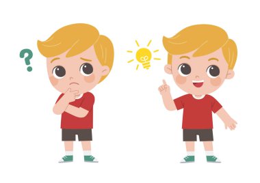 Çocuklar fikir üretiyor. Soru soran ve ilham veren çocuk.