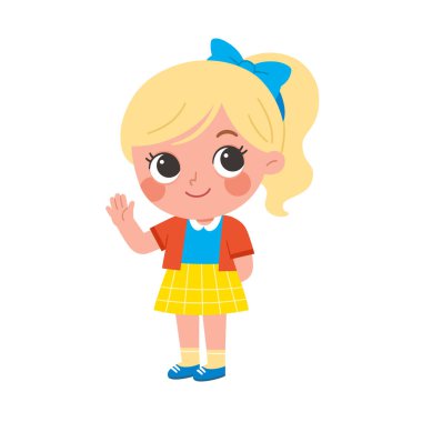 Mutlu Çocuk ayakta ve biriyle konuşuyor. Mutlu küçük çocuk eğleniyor Çocukluktan zevk alıyor. 