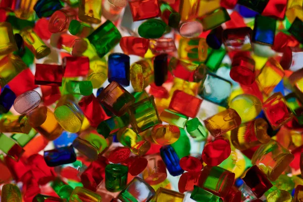Několik Různých Průhledných Barevných Plastových Polymerních Pryskyřic — Stock fotografie