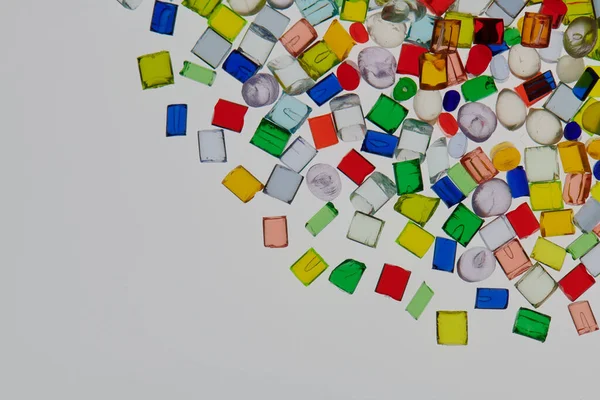 几种不同的透明彩色聚合物树脂 — 图库照片
