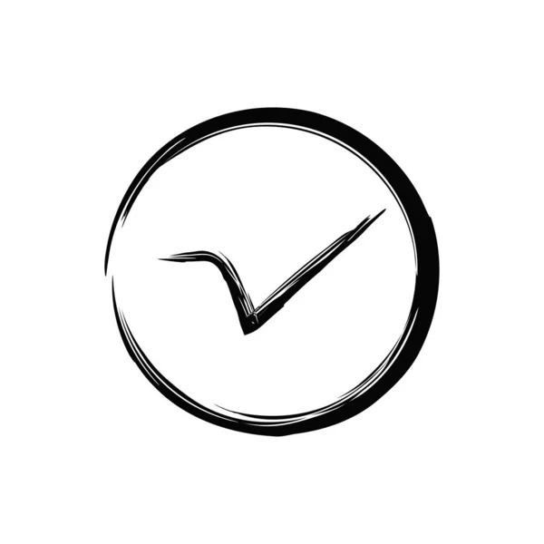 Tick Mark Icona Forma Oggetto Illustrazione Vettore Modificabile — Vettoriale Stock