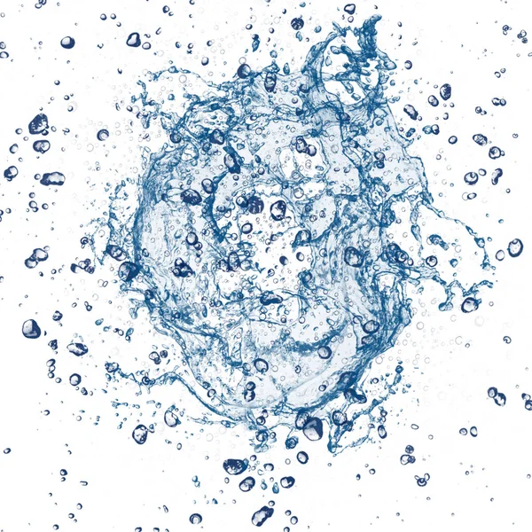 Objeto Salpicadura Agua Azul Sobre Fondo Transparente — Foto de Stock