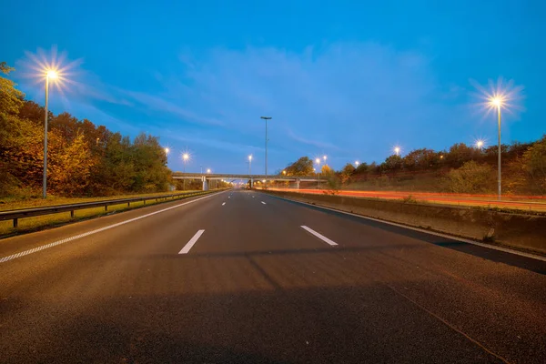 Debido Las Obras Autopista Ningún Vehículo Funcionará Esta Mañana — Foto de Stock