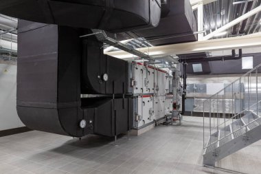 aeration pipes in a technical room