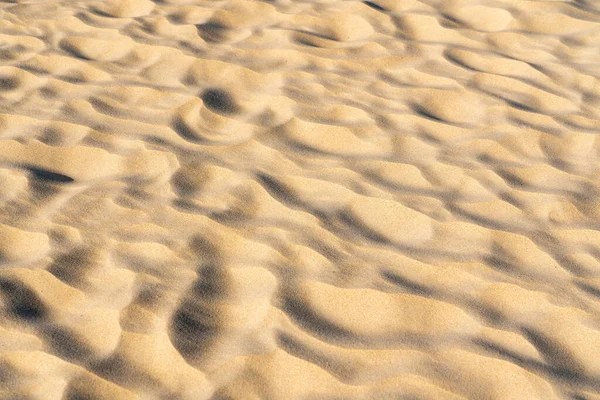 Strand Mit Wellenförmigem Muster Das Der Wind Einem Sonnigen Tag — Stockfoto