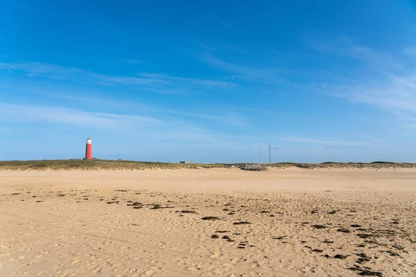 Día Soleado Faro Texel Países Bajos — Foto de Stock