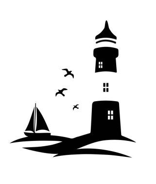 Deniz kenarında beyaz bir arka planı olan bir deniz evi.