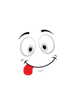 Beyaz arka plan üzerinde mutlu yüz