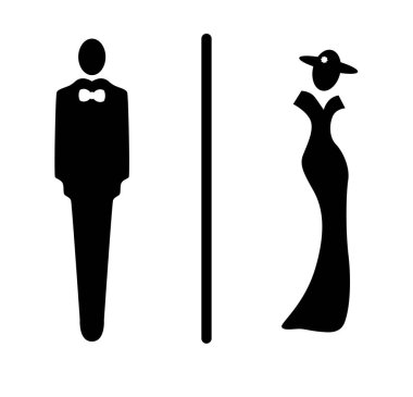 Beyaz bir arka plan üzerinde bir iz yönü tuvaletlerin ile yok