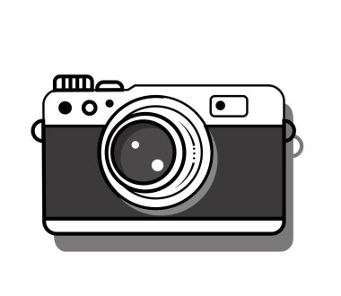 Beyaz arkaplanda resim çizen kamera