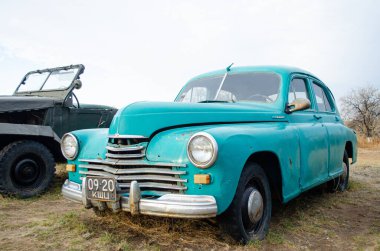 Old soviet car in the open air museum