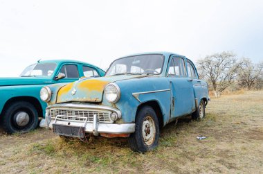 Old soviet car in the open air museum