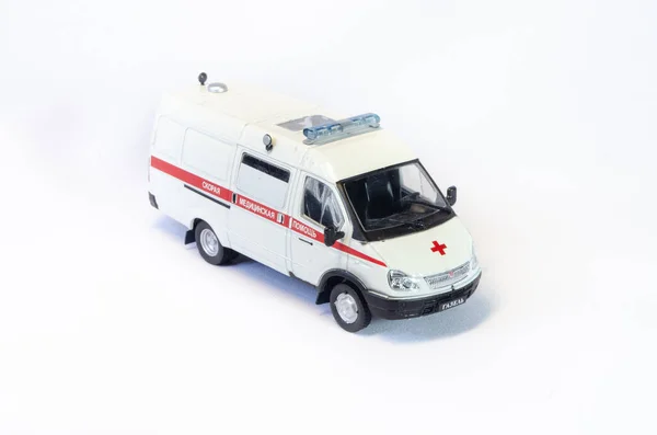 Modelo Coche Escala Ambulancia Médicos —  Fotos de Stock