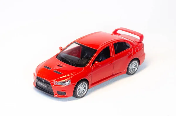 Escala Modelo Esporte Carro Vermelho — Fotografia de Stock