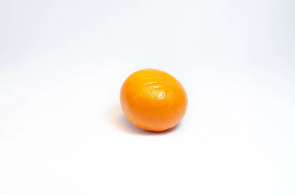 Mandarinka Bílém Pozadí — Stock fotografie