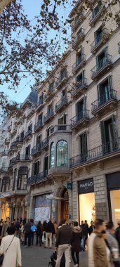 Barselona şehrinin sokak manzarası