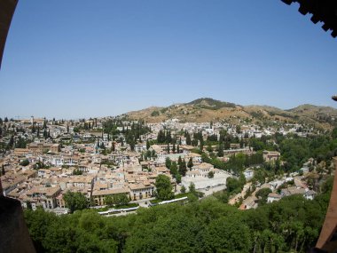 Granada 'daki evlerin manzarası   
