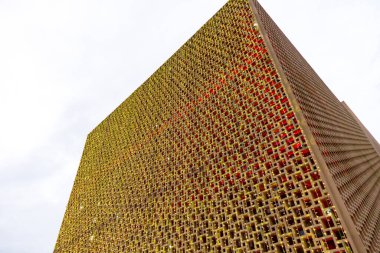 İstanbul 'daki Galata Limanı' nda Çağdaş Geleceğin Binası Cephesi