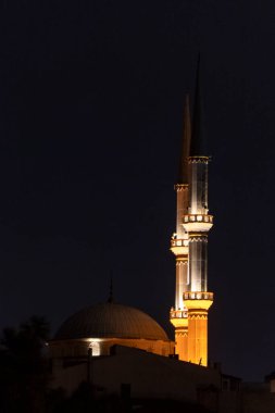 Night View of Mosque Minarets