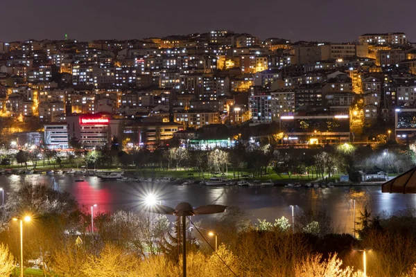 Istanbul Golden Horn View Night — Photo