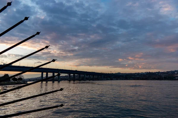 Dramatyczne Niebo Wschodu Słońca Stambule — Zdjęcie stockowe