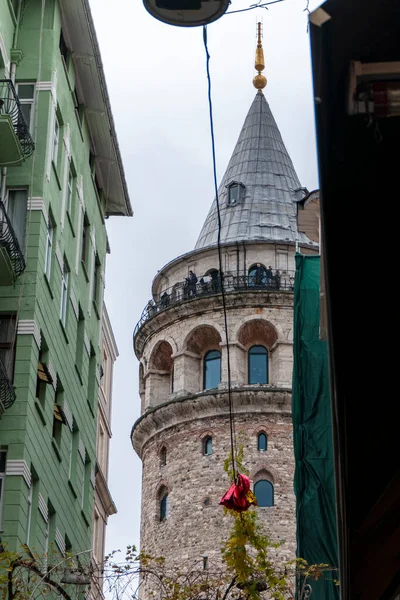 Άποψη Του Πύργου Γαλατά Στην Κωνσταντινούπολη — Φωτογραφία Αρχείου