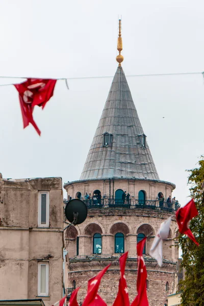 Άποψη Του Πύργου Γαλατά Στην Κωνσταντινούπολη — Φωτογραφία Αρχείου