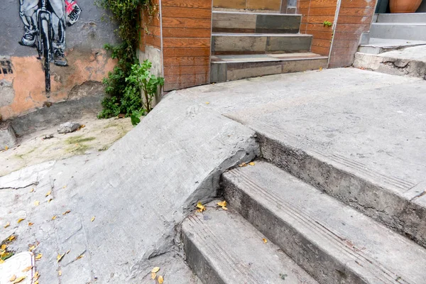Betonowe Schody Stroma Rampa — Zdjęcie stockowe