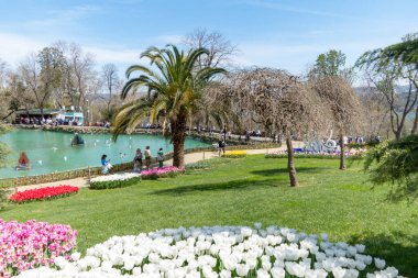 Baharda İstanbul Emirgan Parkı manzarası