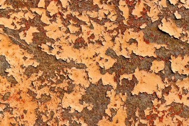 Soyulmuş boya katmanlı soyulmuş paslanmış metal doku..
